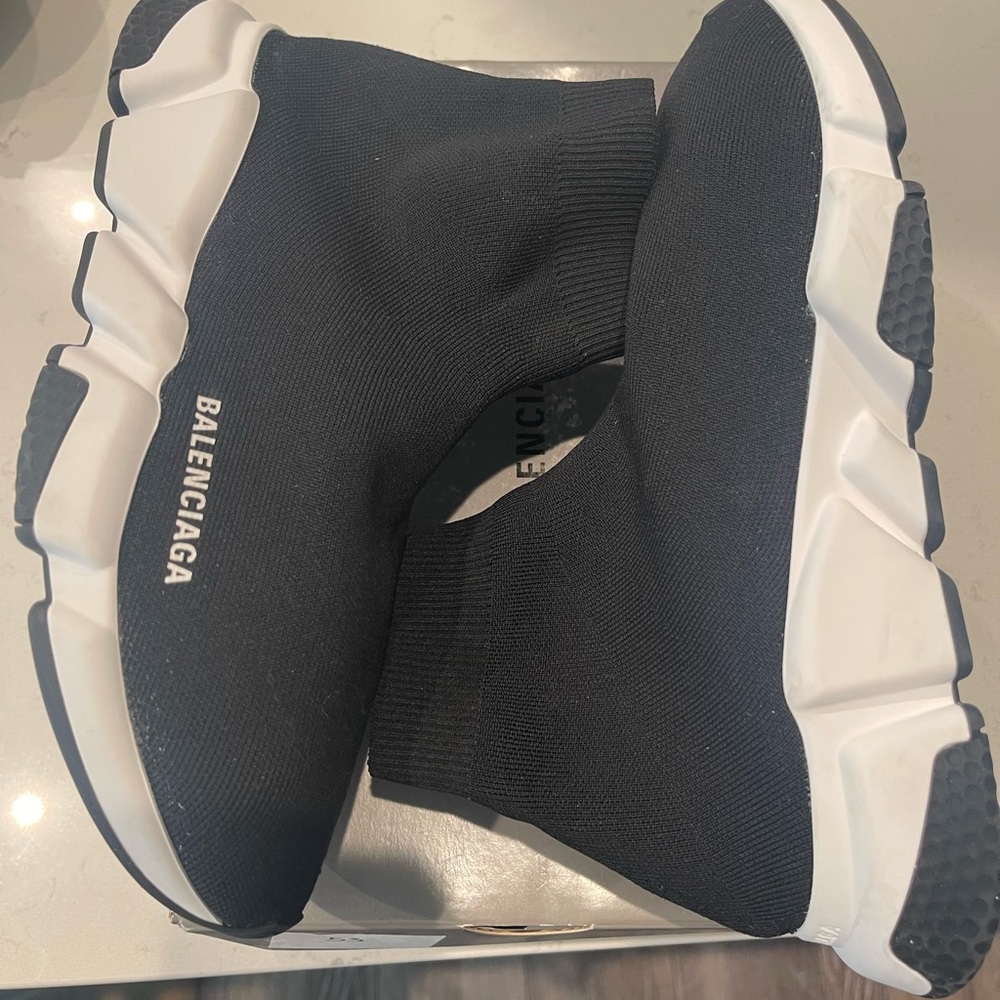 Balenciaga Black and White Sneakers